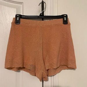 knitted shorts with star pattern